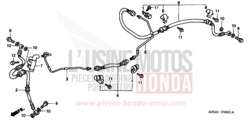 REAR BRAKE PIPE FES250X de 1999